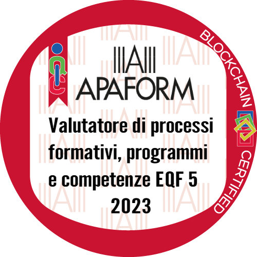 Valutatore di processi formativi, programmi e competenze professionali livello EQF 5 stimato da APAFORM